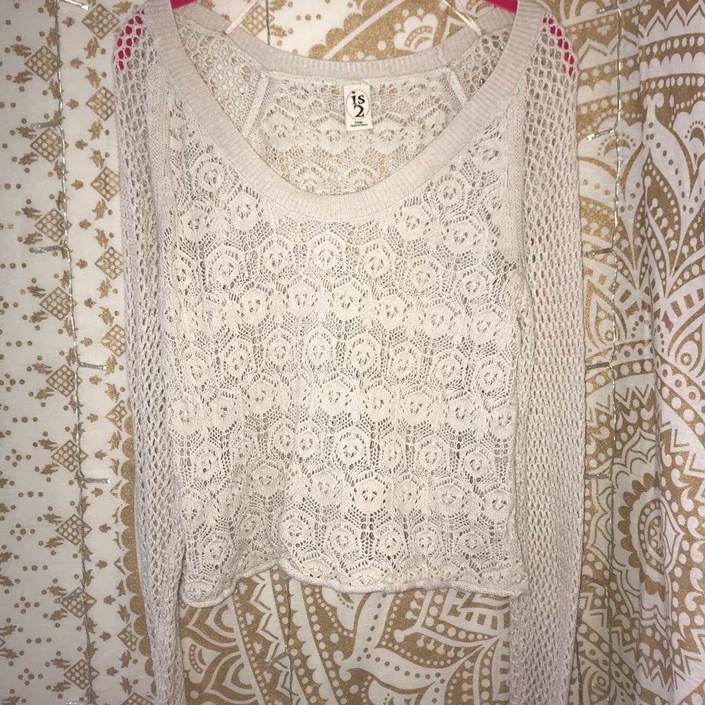 Crochet knit sweater